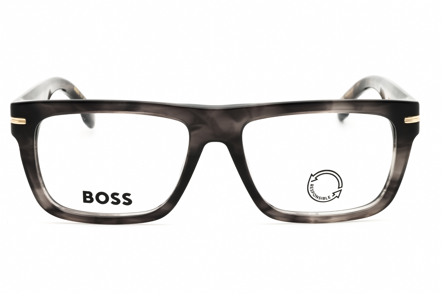 Hugo Boss BOSS 1503 - Grey Horn, Plastic, Rectangle frame