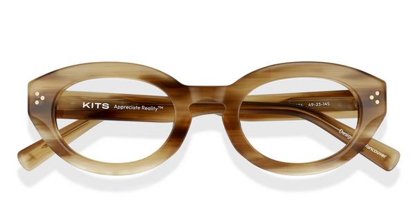 KITS Fioris - Warm Grey, Acetate, Cat Eye frame