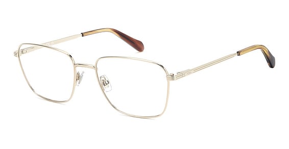 Fossil FOS 7213/G - Gold Striped Brown, Stainless Steel, Rectangle frame