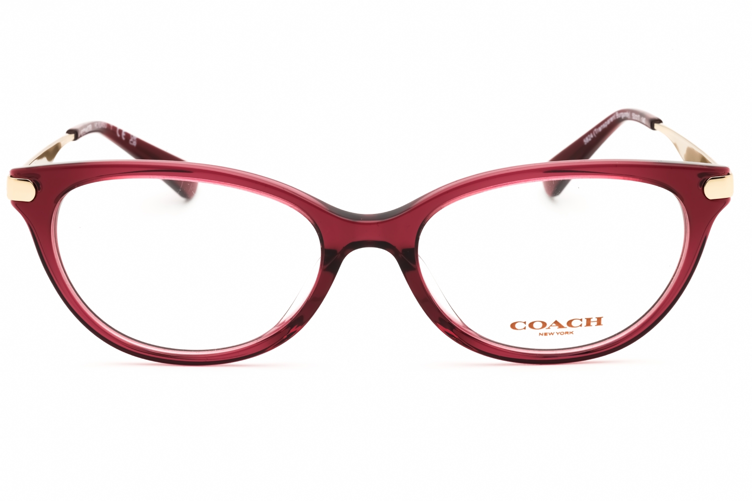 COACH 0HC6245U - Transparent Burgundy, Acetate, Cat Eye frame