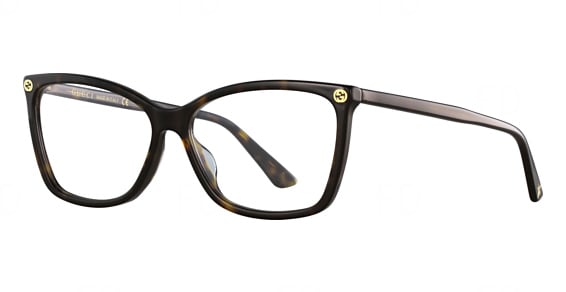 Gucci GG0025O - Avana-avana-transparent, Acetate, Cat Eye frame