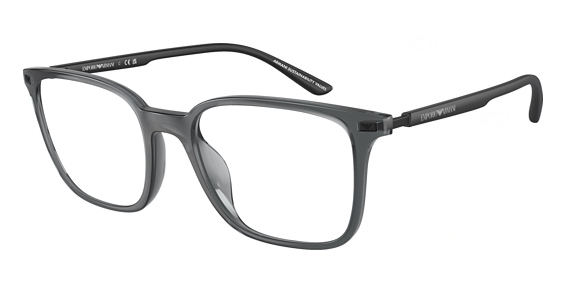 Emporio Armani EA3242U - Shiny Transparent Black, Acetate, Oval frame