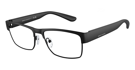 Armani Exchange AX1065 - Matte Black, Metal, Rectangle frame