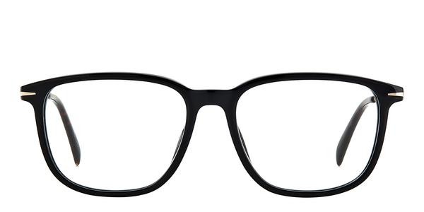 David Beckham DB 7074/F - Black Gold, Plastic, Oval frame