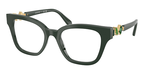 Swarovski SK2048 - Dark Green, Plastic, Oval frame