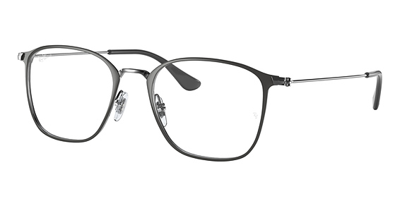 Ray-Ban RX6466 - Gray On Gunmetal, Metal, Round frame