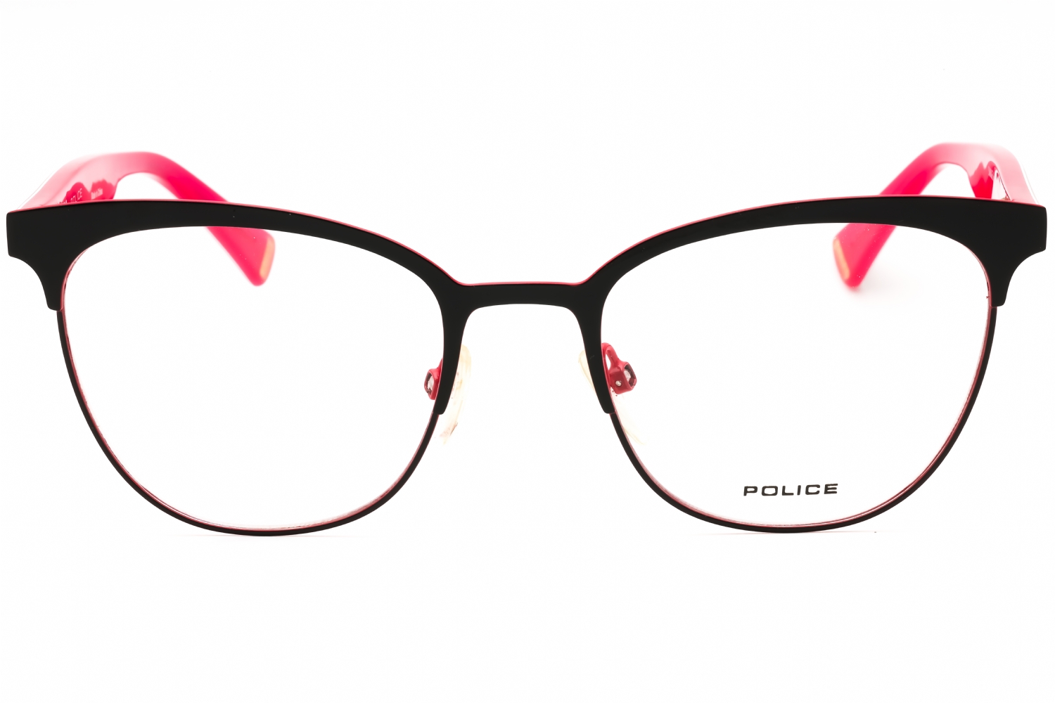 Police VPL417 - Shiny Black, Metal, Rectangle frame