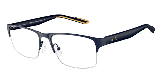 Armani Exchange AX1068 - Matte Blue, Metal, Rectangle frame