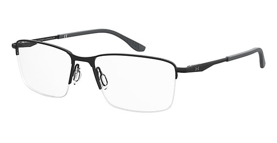 Under Armour UA 5039/G/US - Matte Black, Stainless Steel, Rectangle frame