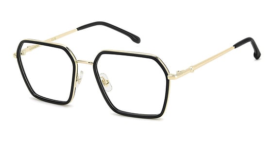 Carrera 3095/US - Black, Stainless Steel, Geometric frame