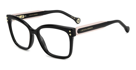 Carolina Herrera HER 0316 - Black Pink, Acetate, Rectangle frame