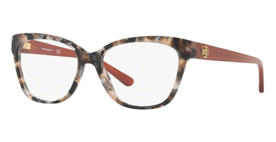 Tory Burch TY2079 - Pearl Brown Tortoise, Plastic, Rectangle frame