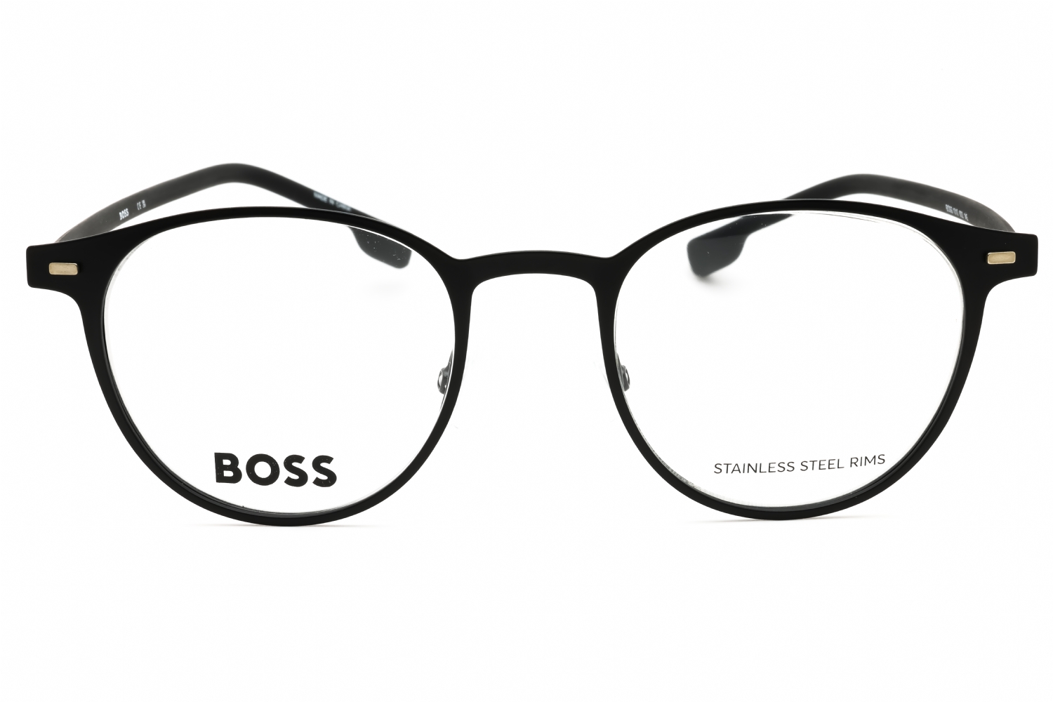 Hugo Boss 1010 - Matte Black, Metal, Round frame
