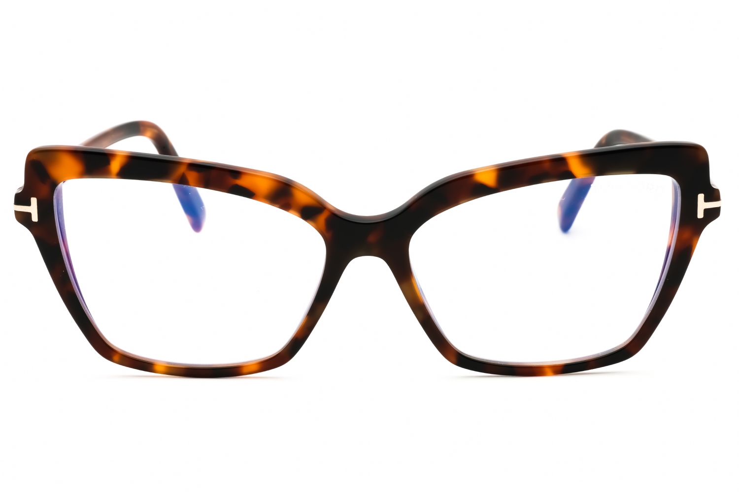 Tom Ford FT5948-B - Dark Havana/clear, Acetate, Cat Eye frame