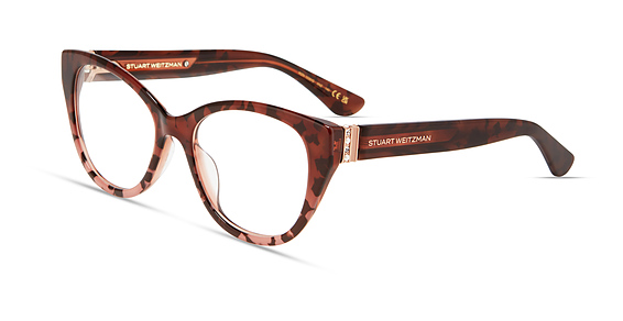 Stuart Weitzman WZN 1030/G - Beige Havana, Acetate, Cat Eye frame