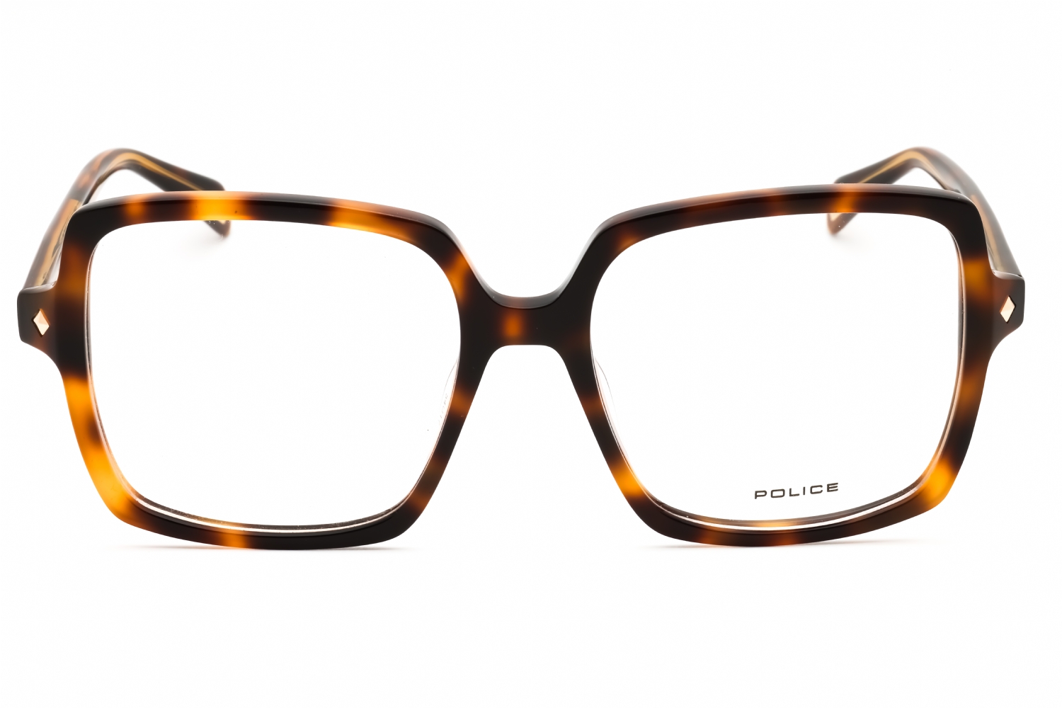 Police VPLG30 - Shiny Brown Havana, Acetate, Rectangle frame