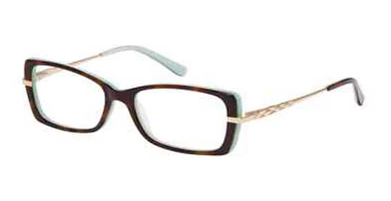 Liz Claiborne L 659 - Havana Aqua, Acetate, Rectangle frame