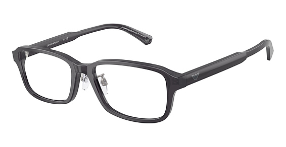 Emporio Armani EA3215D - Shiny Transparent Grey, Plastic, Rectangle frame