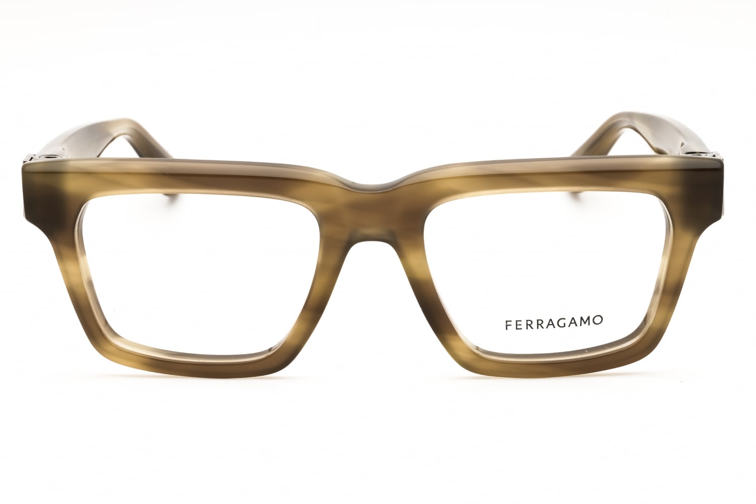 Salvatore Ferragamo SF2995 - Striped Khaki, Acetate, Rectangle frame