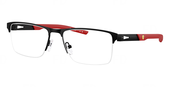FERRARI FZ7009 - Matte Black, Metal, Rectangle frame