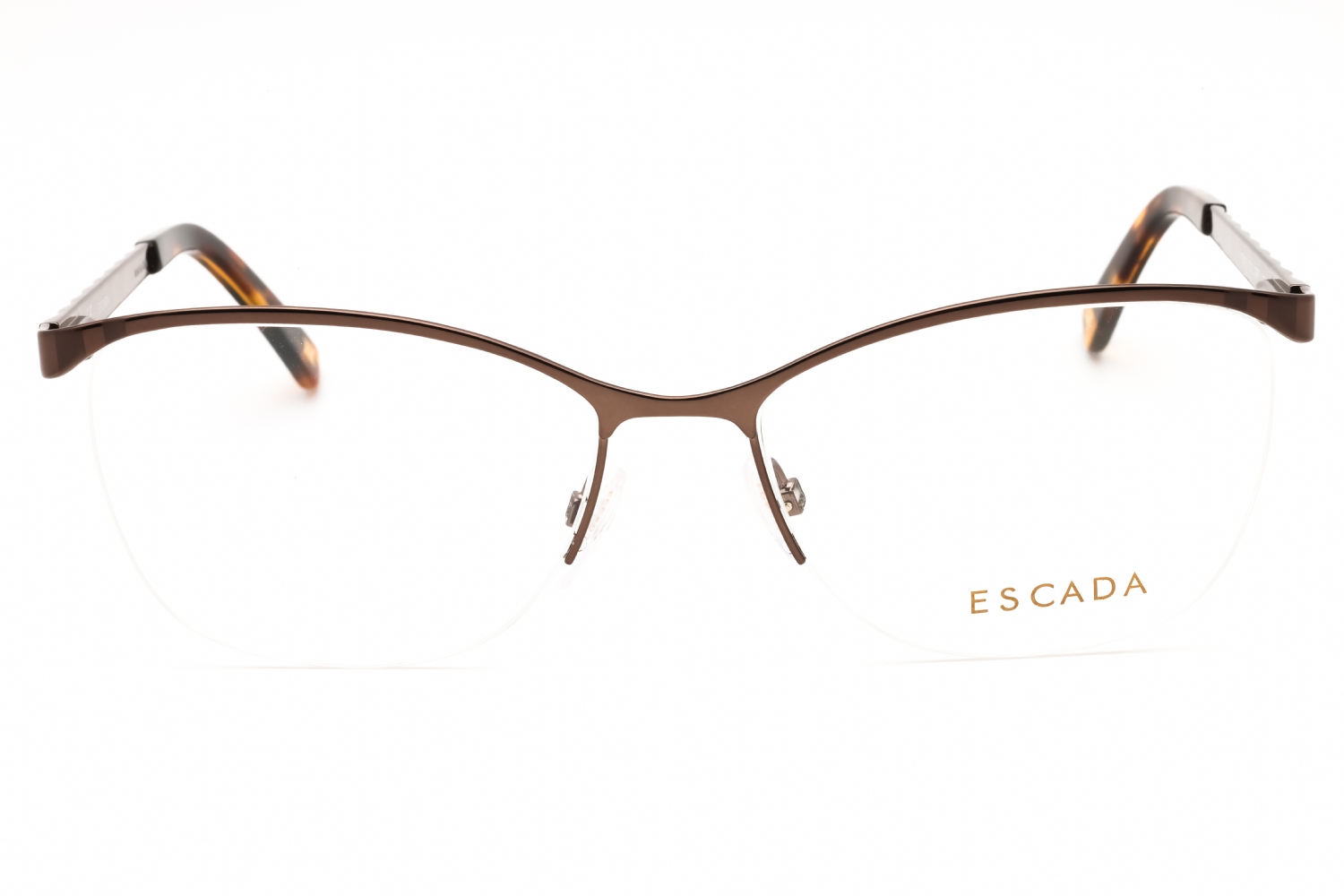 Escada VES873 - Shiny Dark Brown, Metal, Oval frame