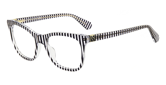 Kate Spade Temperance - Str Blck S, Acetate, Rectangle frame
