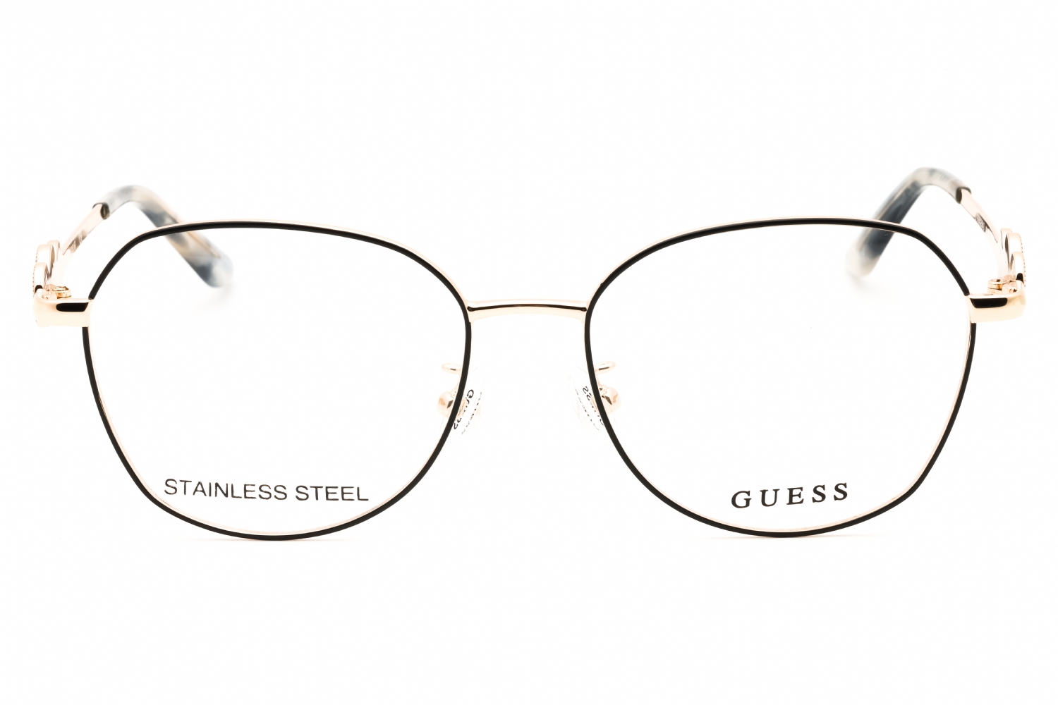 Guess GU50256-D - Matte Black, Metal, Round frame