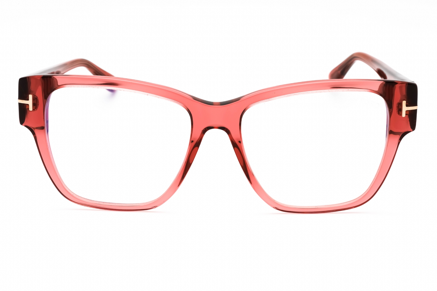 Tom Ford FT5745-B - Shiny Pink/clear, Acetate, Rectangle frame
