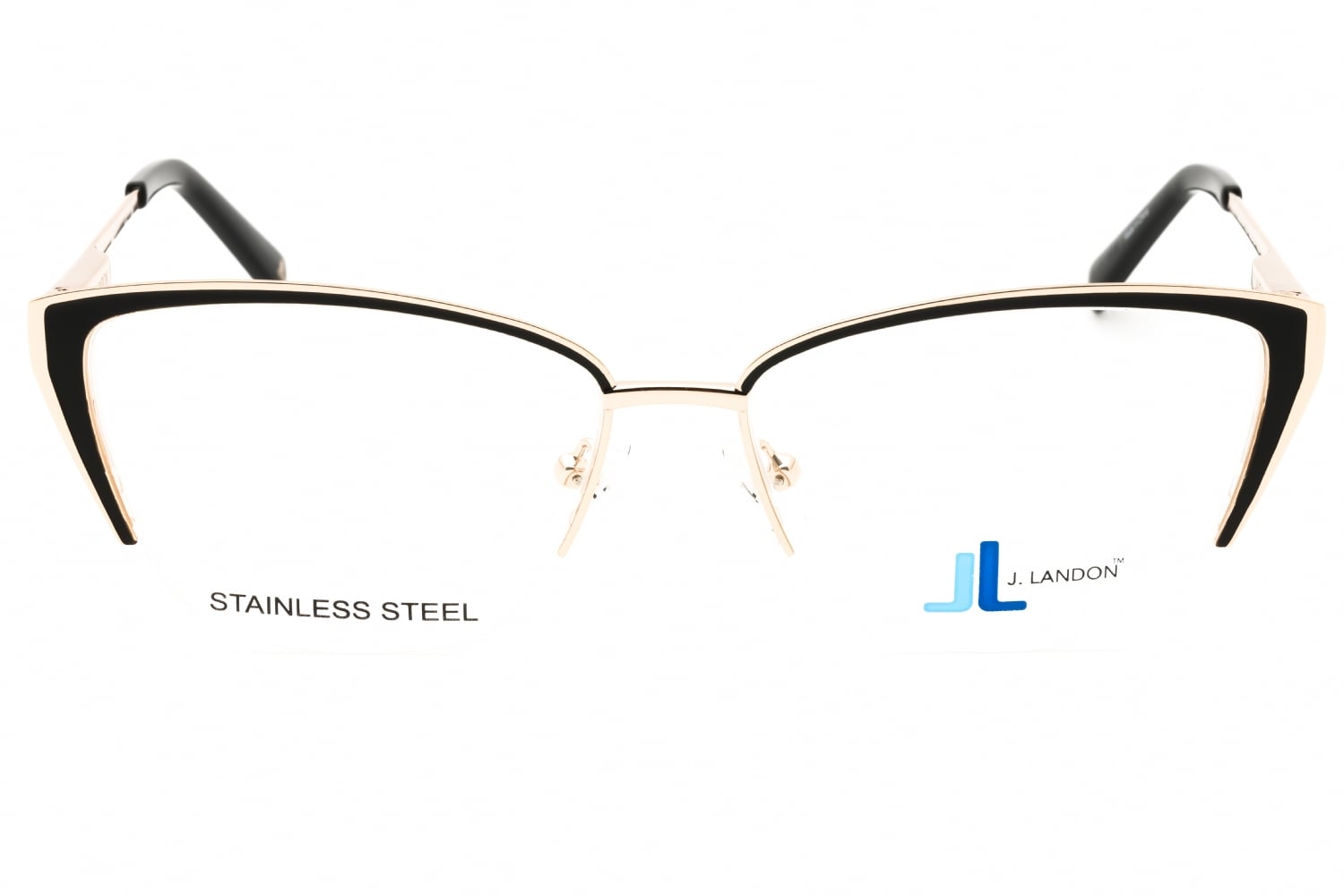 J. Landon JL5010 - Matte Black, Metal, Cat Eye frame