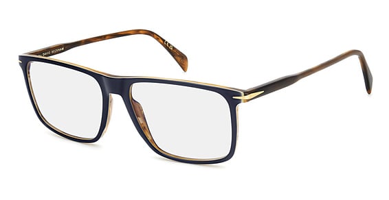 David Beckham DB 1164 - Blue Horn, Acetate, Rectangle frame