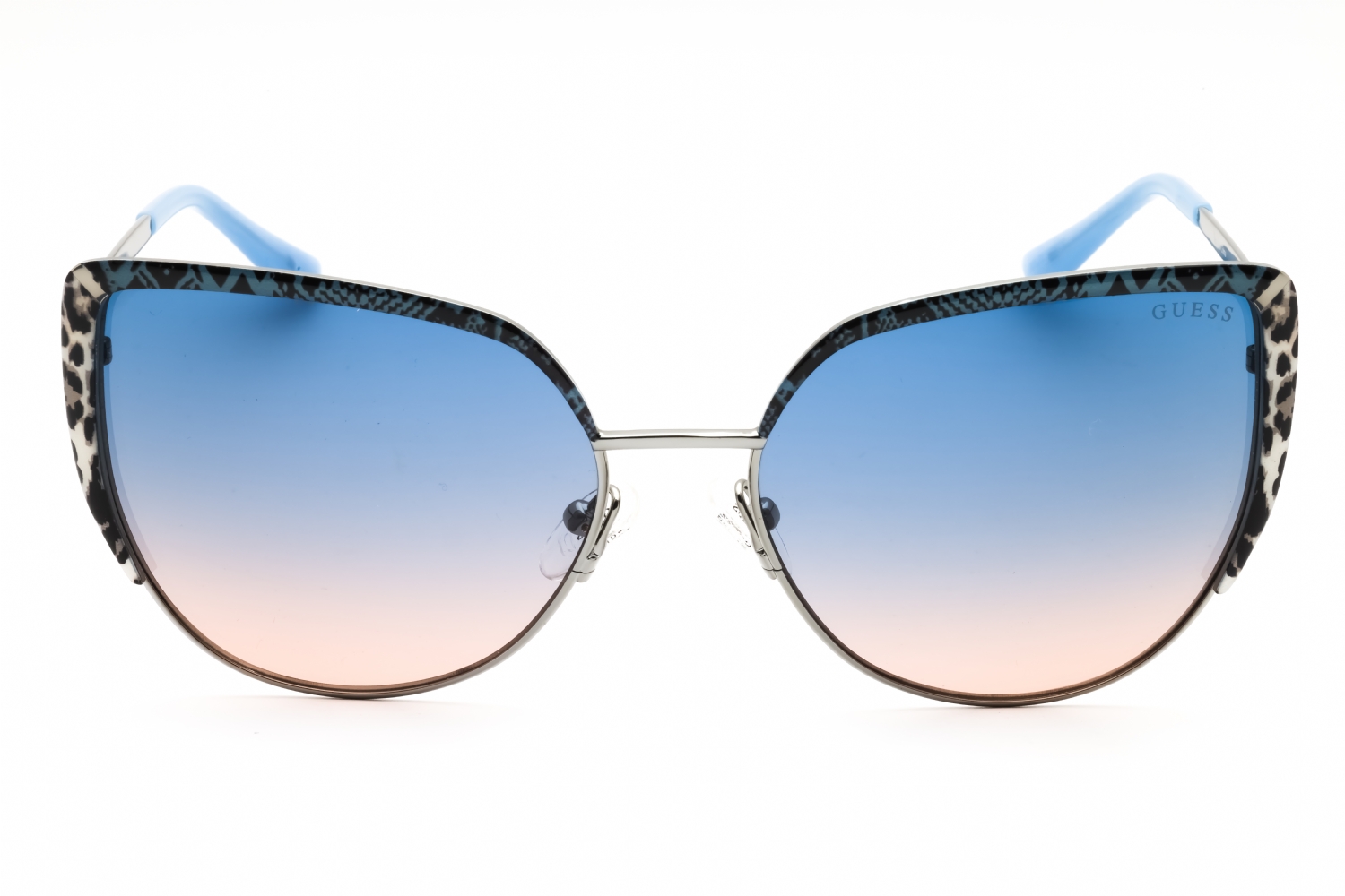 Guess GU00217 - Shiny Light Nickeltin, Metal, Cat Eye frame