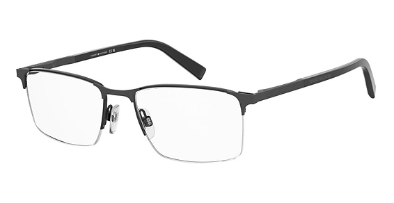 Tommy Hilfiger TH 2169 - Matte Black, Stainless Steel, Rectangle frame