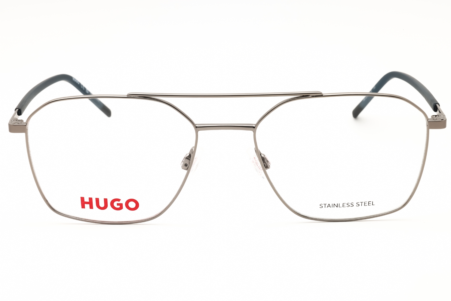HUGO HG 1274 - Ruthenium Silver, Metal, Rectangle frame