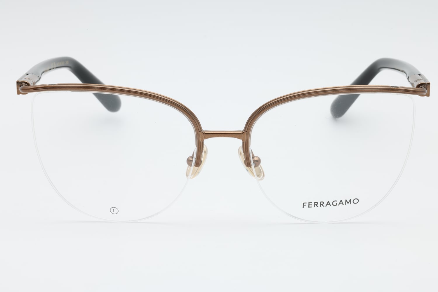 Salvatore Ferragamo SF2227 - Amber Gold, Metal, Cat Eye frame