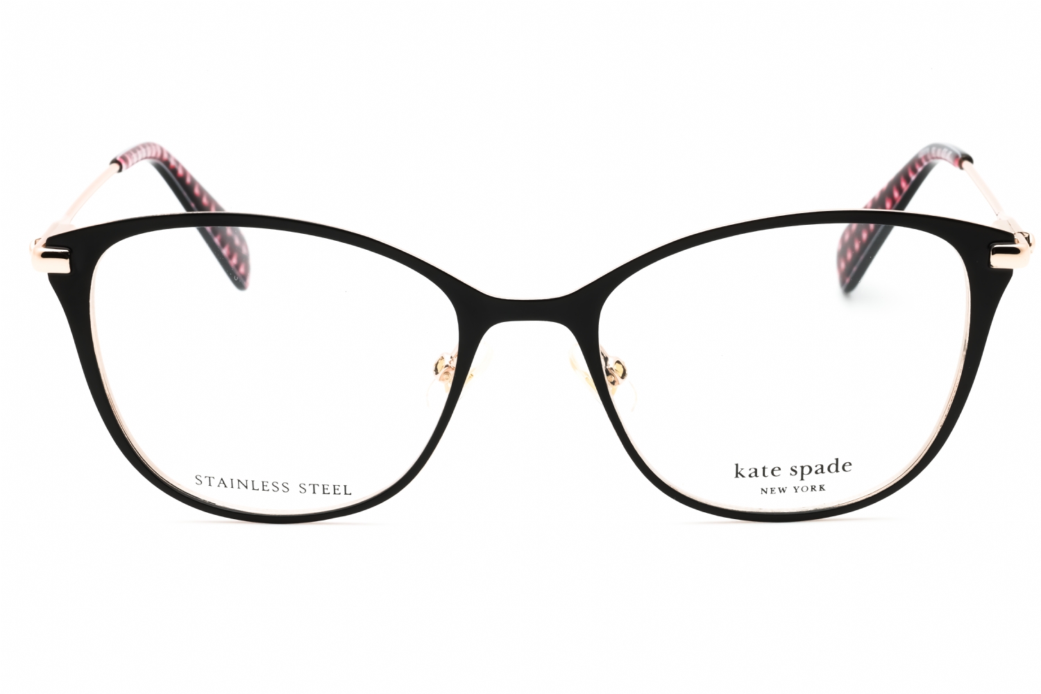 Kate Spade Addisyn - Black, Stainless Steel, Rectangle frame