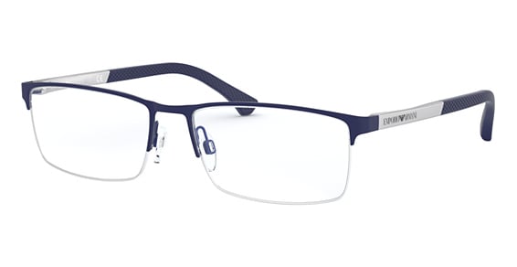 Emporio Armani EA1041 - Rubber Blue, Metal, Rectangle frame