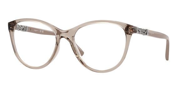 Vogue VO5631B - Transparent Caramel, Acetate, Oval frame