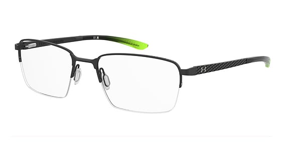 Under Armour UA 5088/G - Mt Blk Grn, Stainless Steel, Rectangle frame