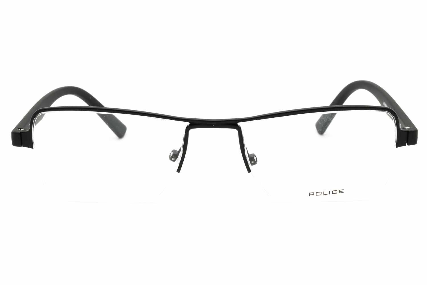 Police VPL257 - Semi-matt Black, Metal, Rectangle frame