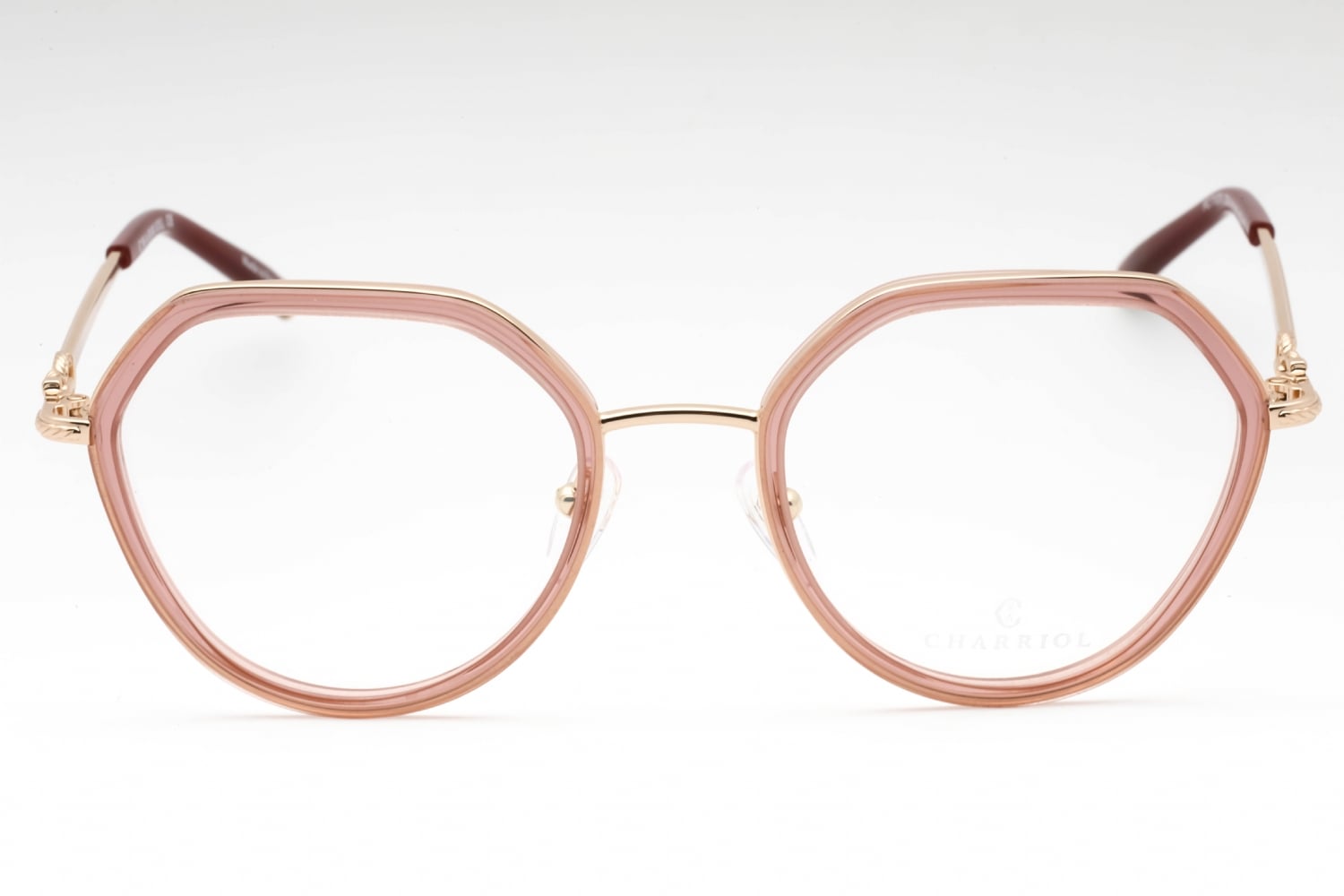 Charriol PC71070 - Shiny Gold/translucent Burgundy, Metal, Round frame