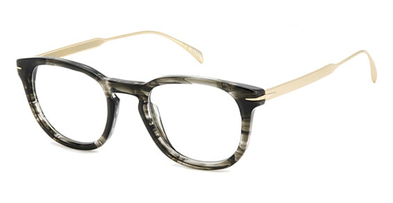 David Beckham DB 7122 - Gry Hrn Gd, Acetate, Rectangle frame