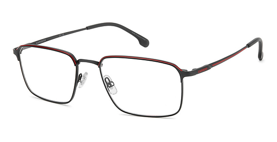 Carrera 8927 - Matte Black Red, Stainless Steel, Rectangle frame