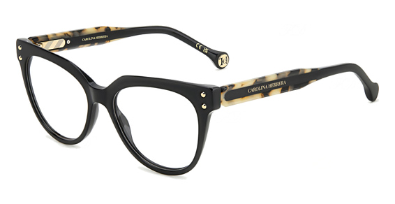 Carolina Herrera HER 0224 - Black White Havana, Acetate, Rectangle frame