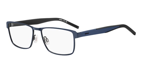 HUGO HG 1343 - Matte Black Blue, Stainless Steel, Rectangle frame