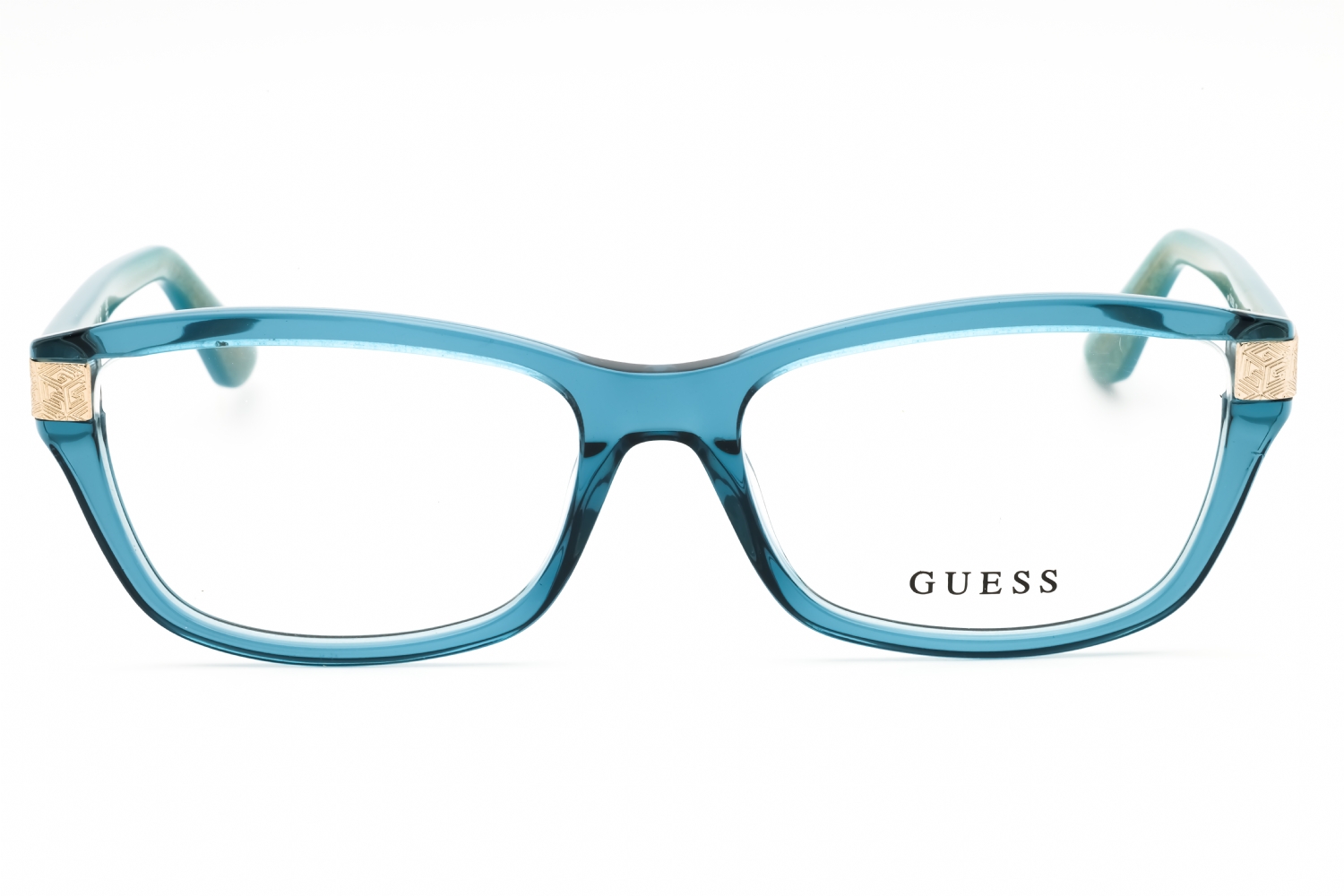 Guess GU2956 - Shiny Turquoise, Acetate, Rectangle frame