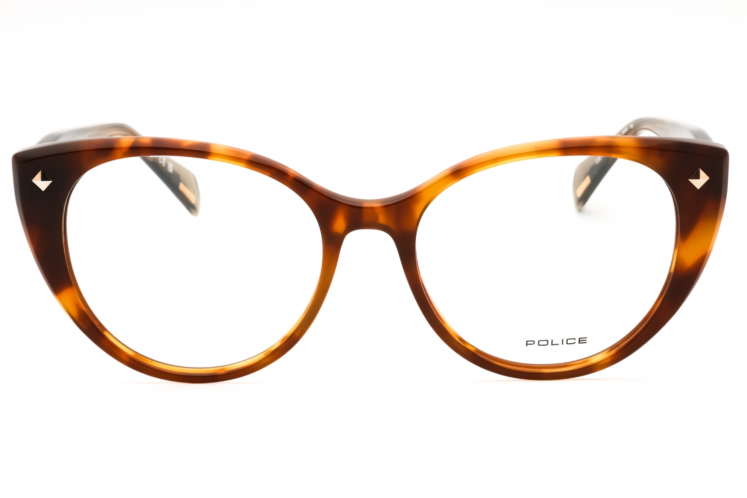 Police VPLM02 - Shiny Medium Havana, Acetate, Cat Eye frame