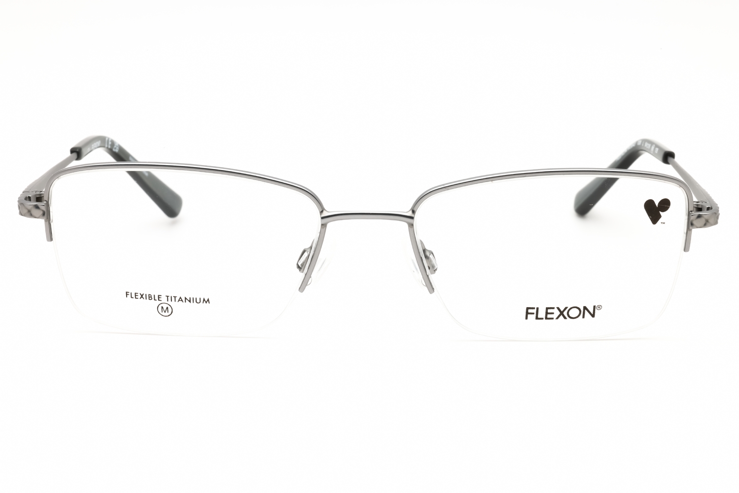 Flexon FLEXON W3043 - Satin Light Gunmetal, Metal, Rectangle frame