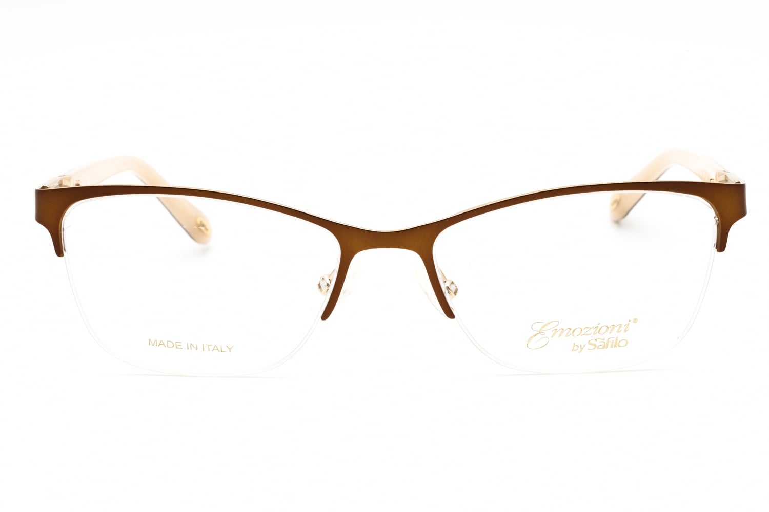 Emozioni 4379 - Brown Gold, Stainless Steel, Cat Eye frame