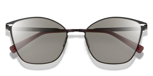 KITS Aura Sun - Matte Black, Metal, Cat Eye frame