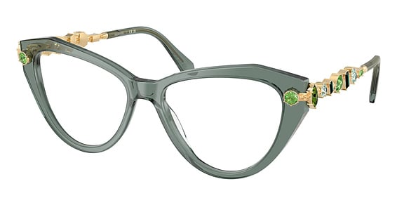 Swarovski SK2047 - Transparent Green, Plastic, Oval frame